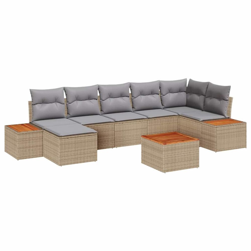 Ensemble de canapé de jardin 8 pc 7-nombre de places