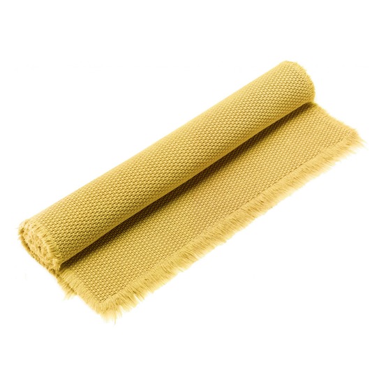 Tapis de bain uni elly curry 54 x 110 cm