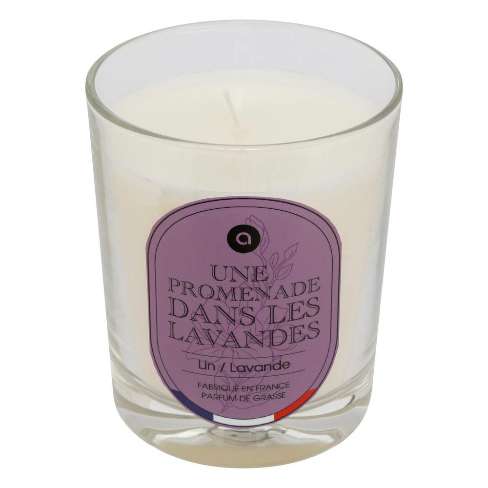 Bougie parfumée nibi lin et lavande 180g
