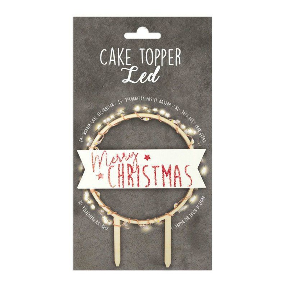 Cake topper led - merry christmas