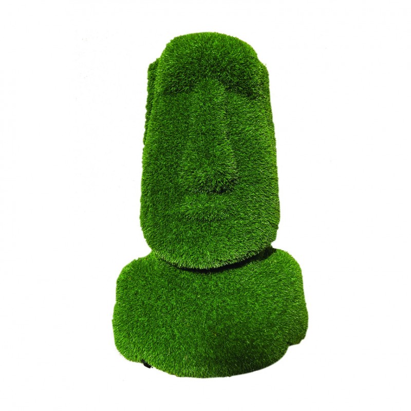Peluche de jardin moaï gazon synthétique (100 cm) - vert 100 cm
