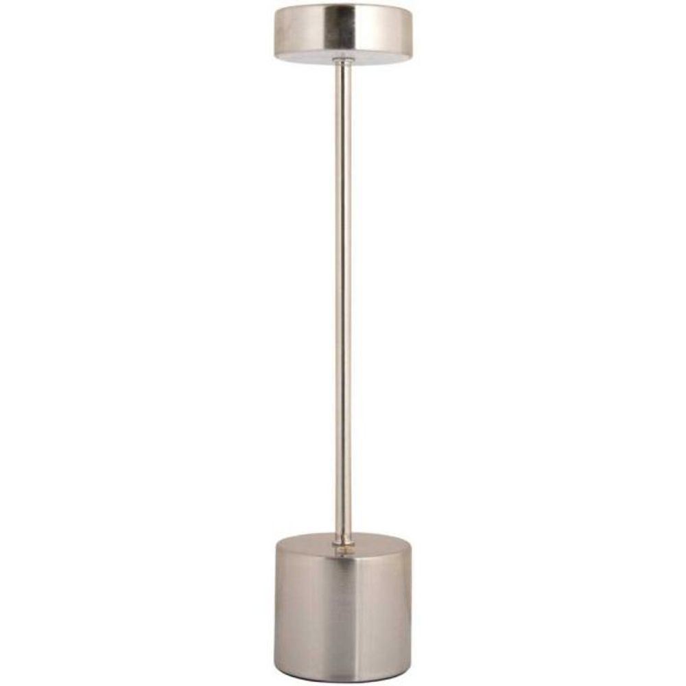 Lampe de table en métal ganard led argent