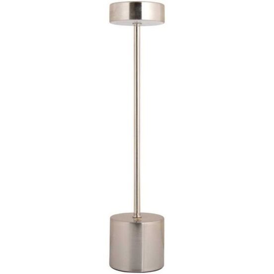 Lampe de table en métal ganard led argent