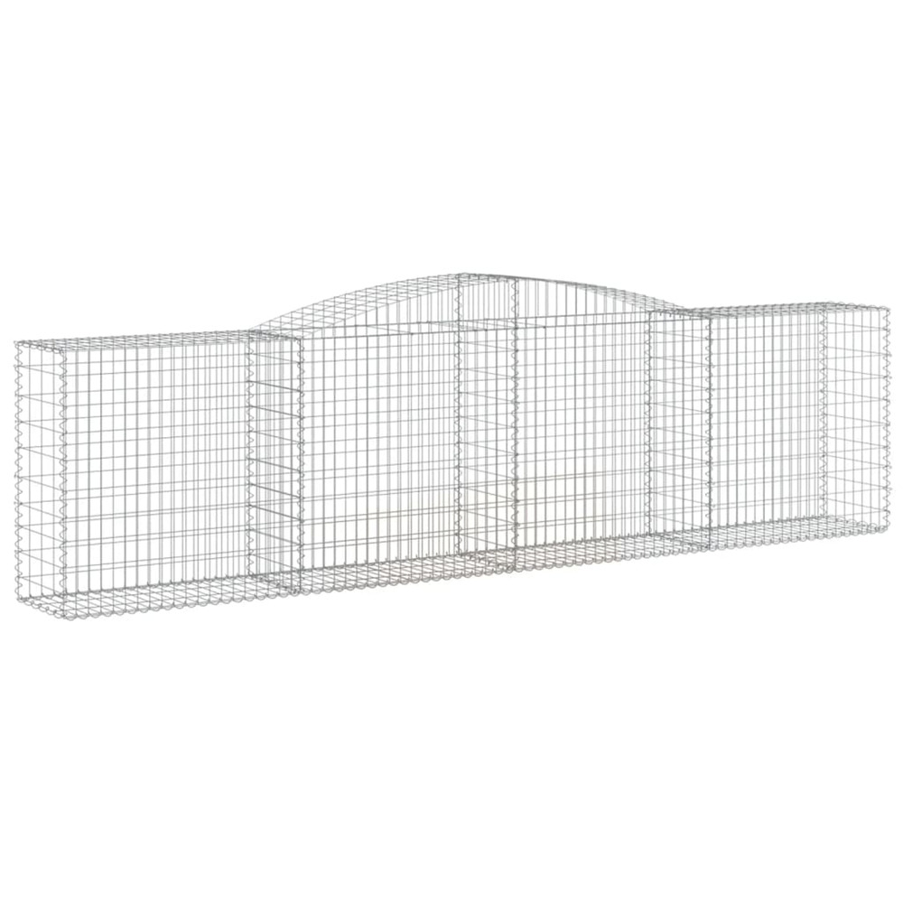 Panier de gabions arqué 400x50x100/120 cm fer galvanisé