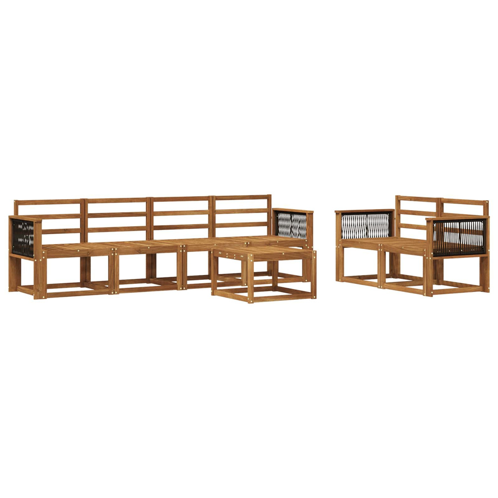 Ensemble de canapés d'extérieur 6 pcs naturel