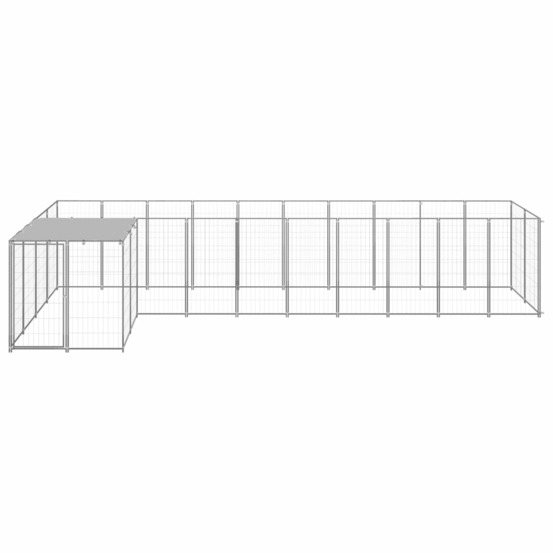 Chenil argenté 7,26 m² acier