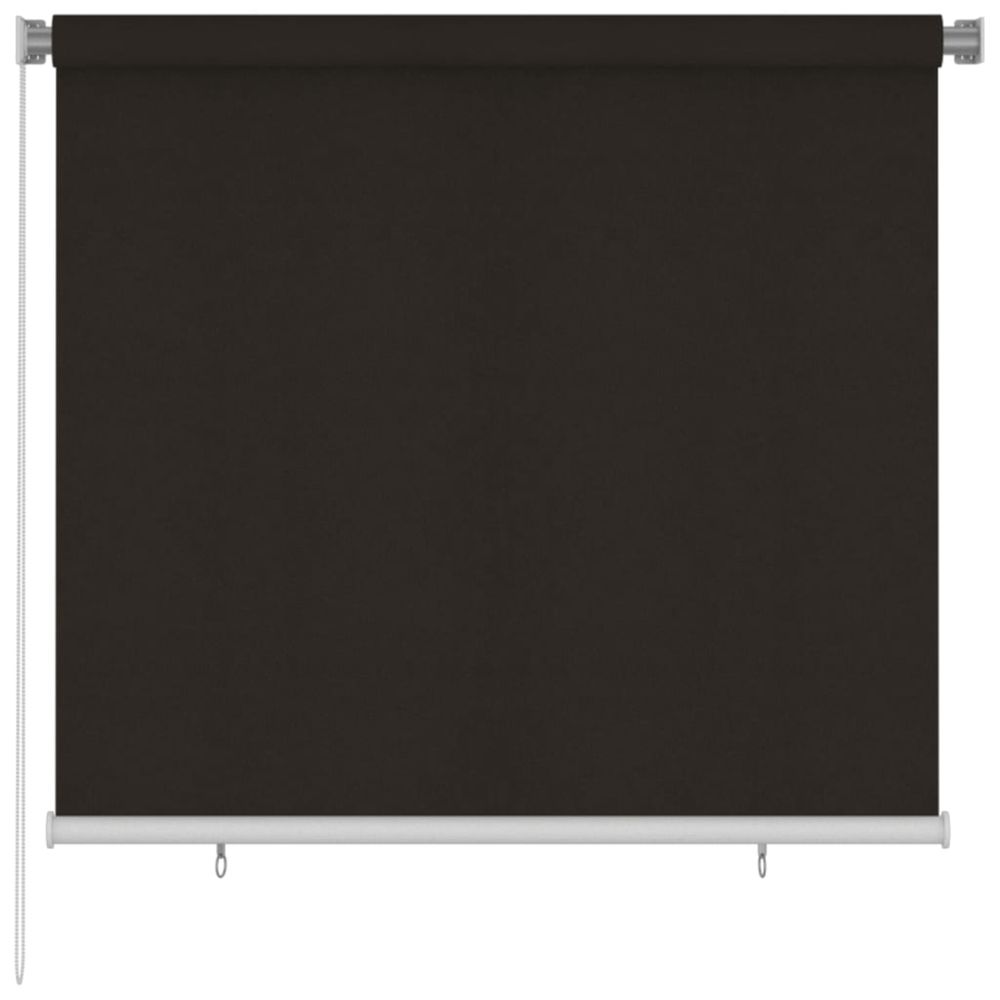 Store roulant d'extérieur 160x140 cm marron pehd