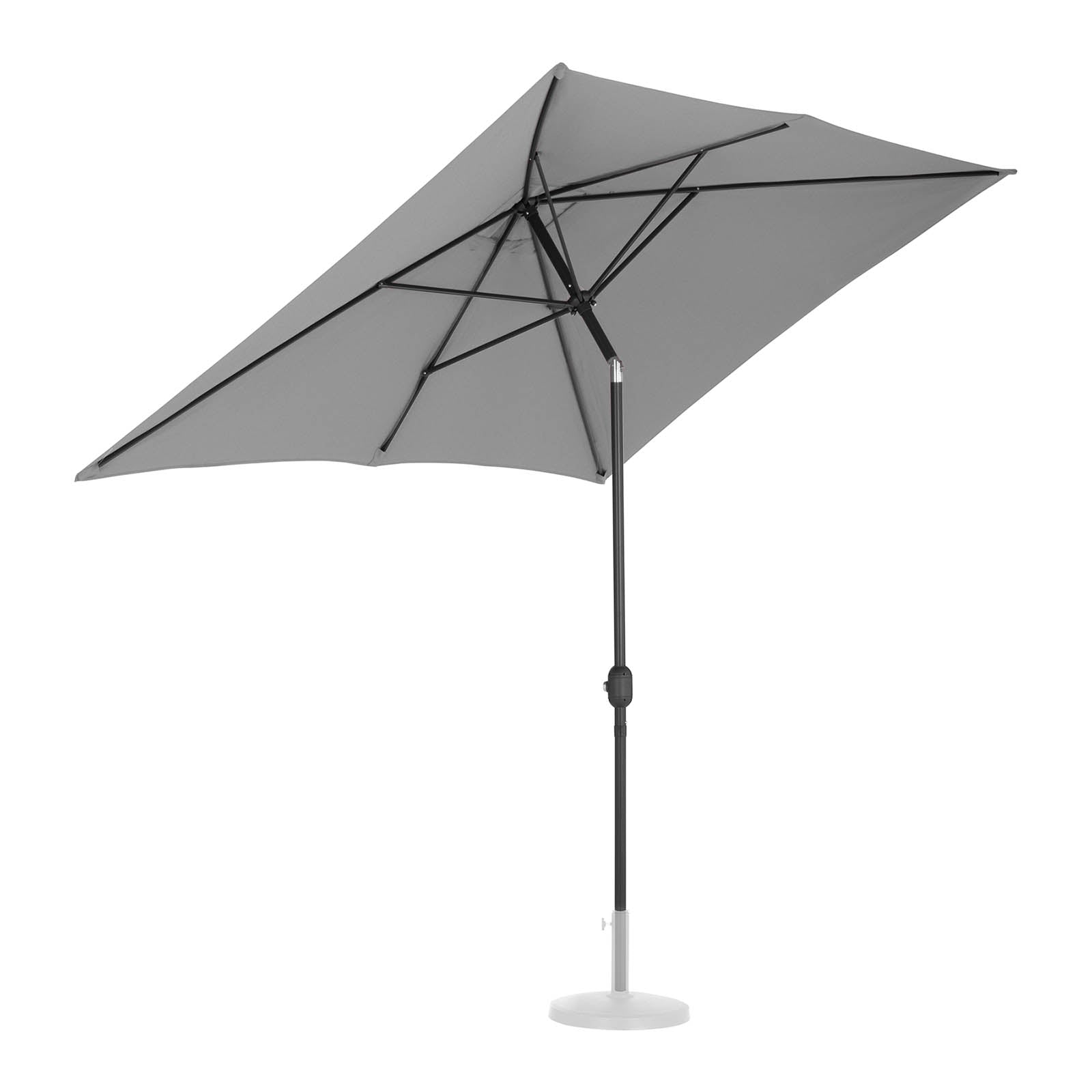 Grand parasol rectangulaire 200 x 300 cm inclinable gris foncé