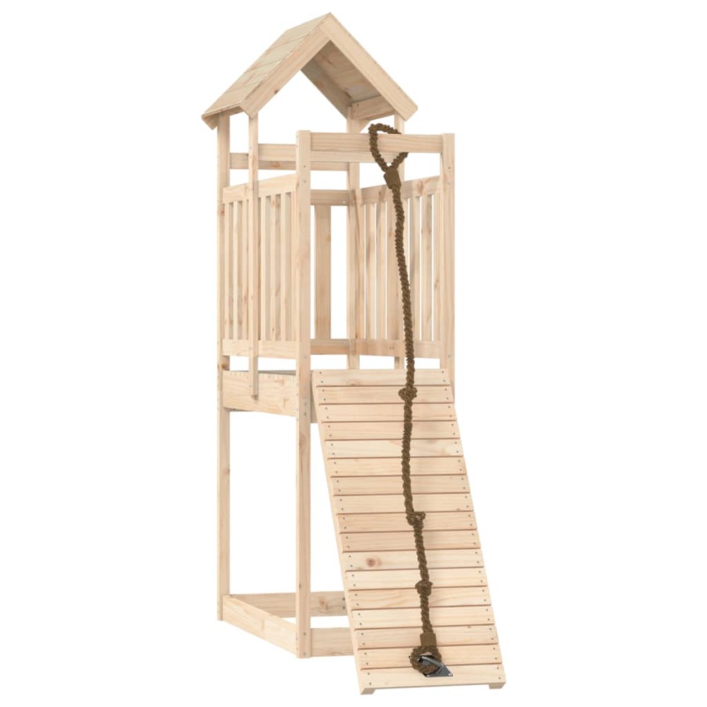 Maisonnette de jeu avec mur d'escalade bois massif de pin