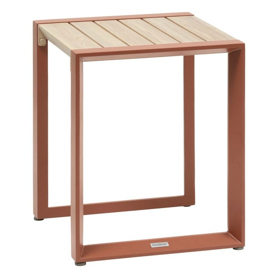 Table d'appoint de jardin allure 44x44x55cm acajou