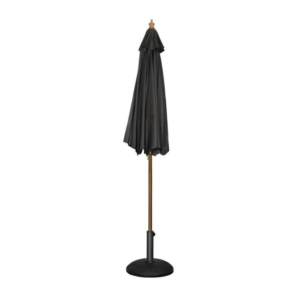 Parasol de terrasse de 2,5 m à poulie professionnel noir - bolero
