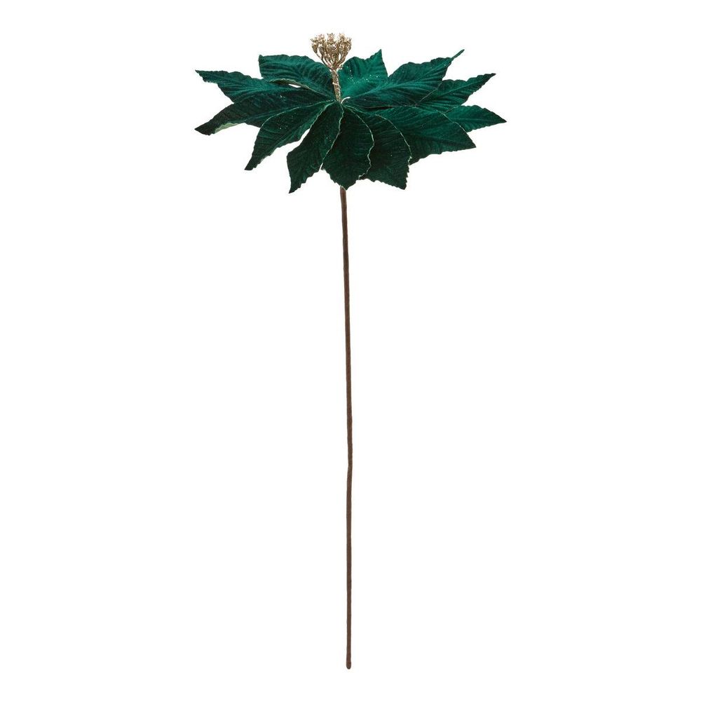 Branche décorative de noël poinsettia vert h. 75 cm