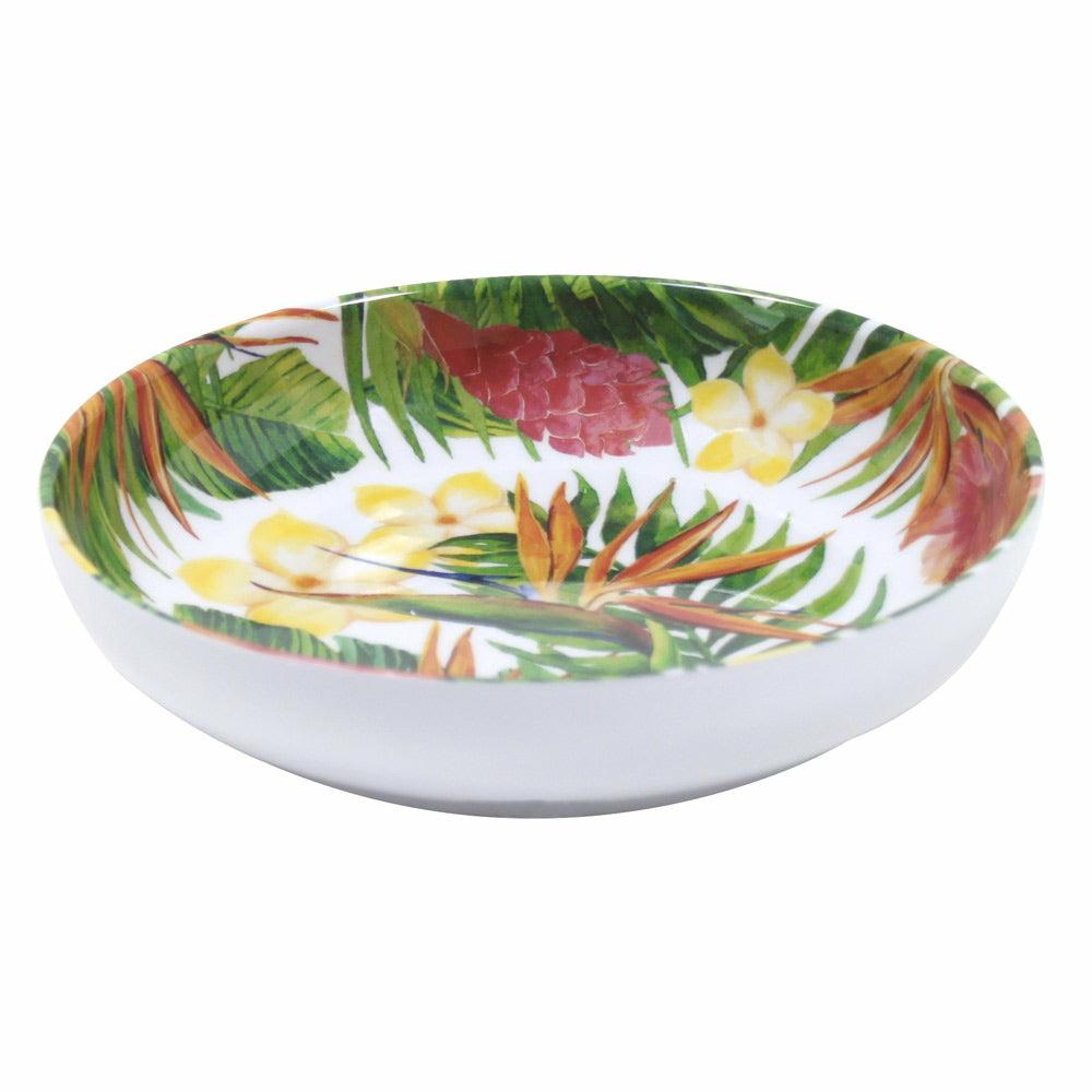 Assiette creuse à pâtes / soupe fleurs exotiques mélamine h : 4,5 cm ø : 20 cm