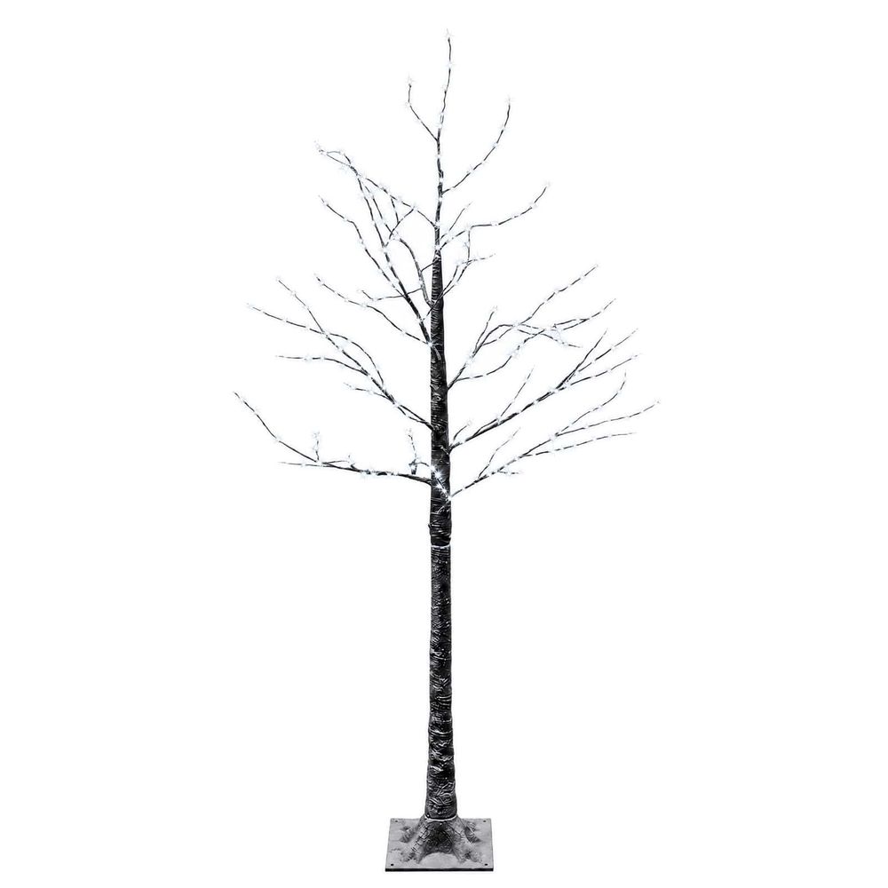 Sapin de noël enneigé avec led marron 22 x 22 x 150 cm