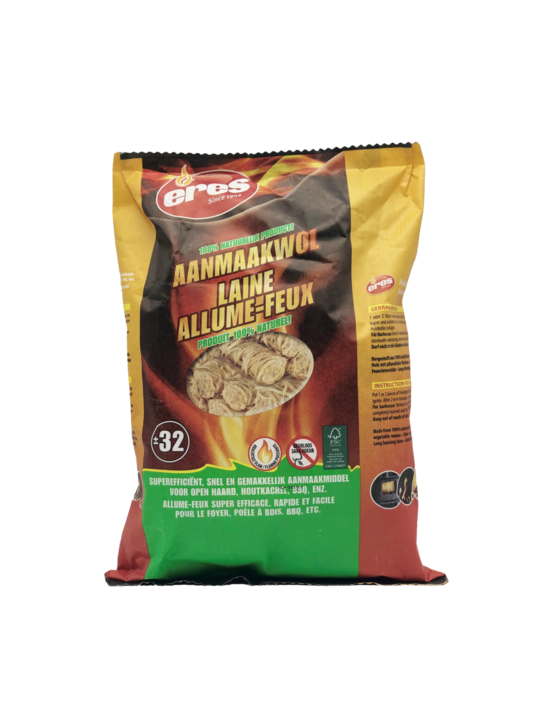 Allume feu laine de bois sachet de 32