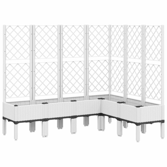 Jardinière avec treillis blanc 160x120x142 cm pp