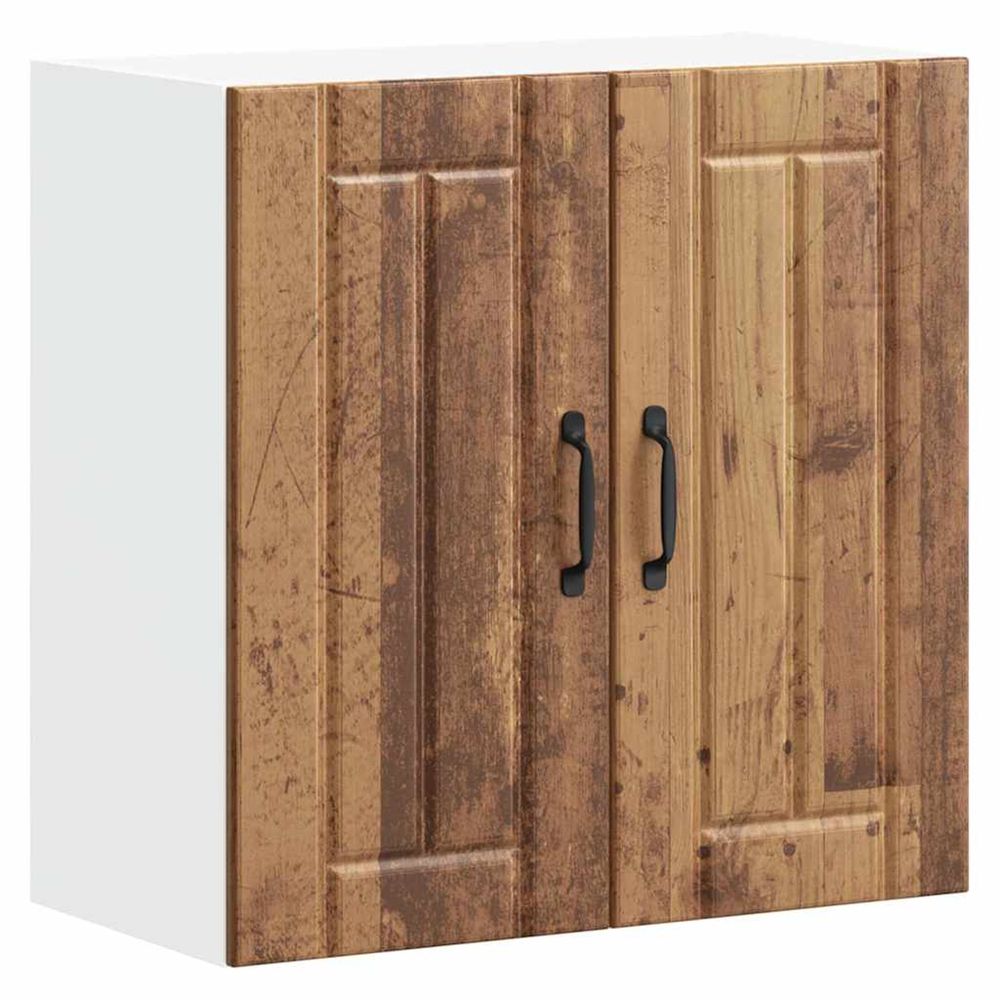 Armoire murale de cuisine lucca vieux bois bois ingénierie