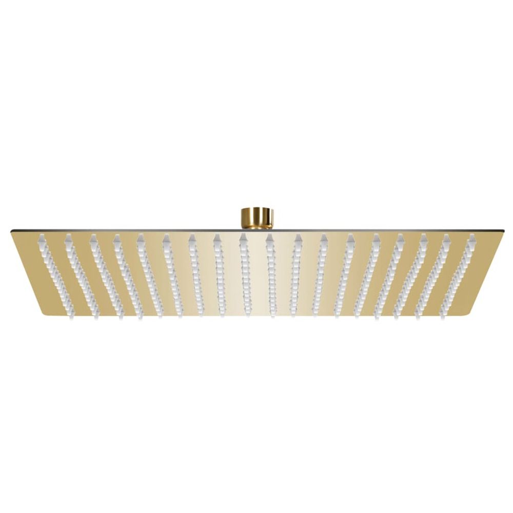 Pomme de douche pluie acier inoxydable 50x50 cm carrée doré