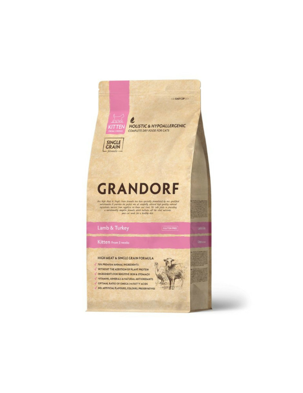 Kitten - croquettes chaton agneau et dinde - 2kg