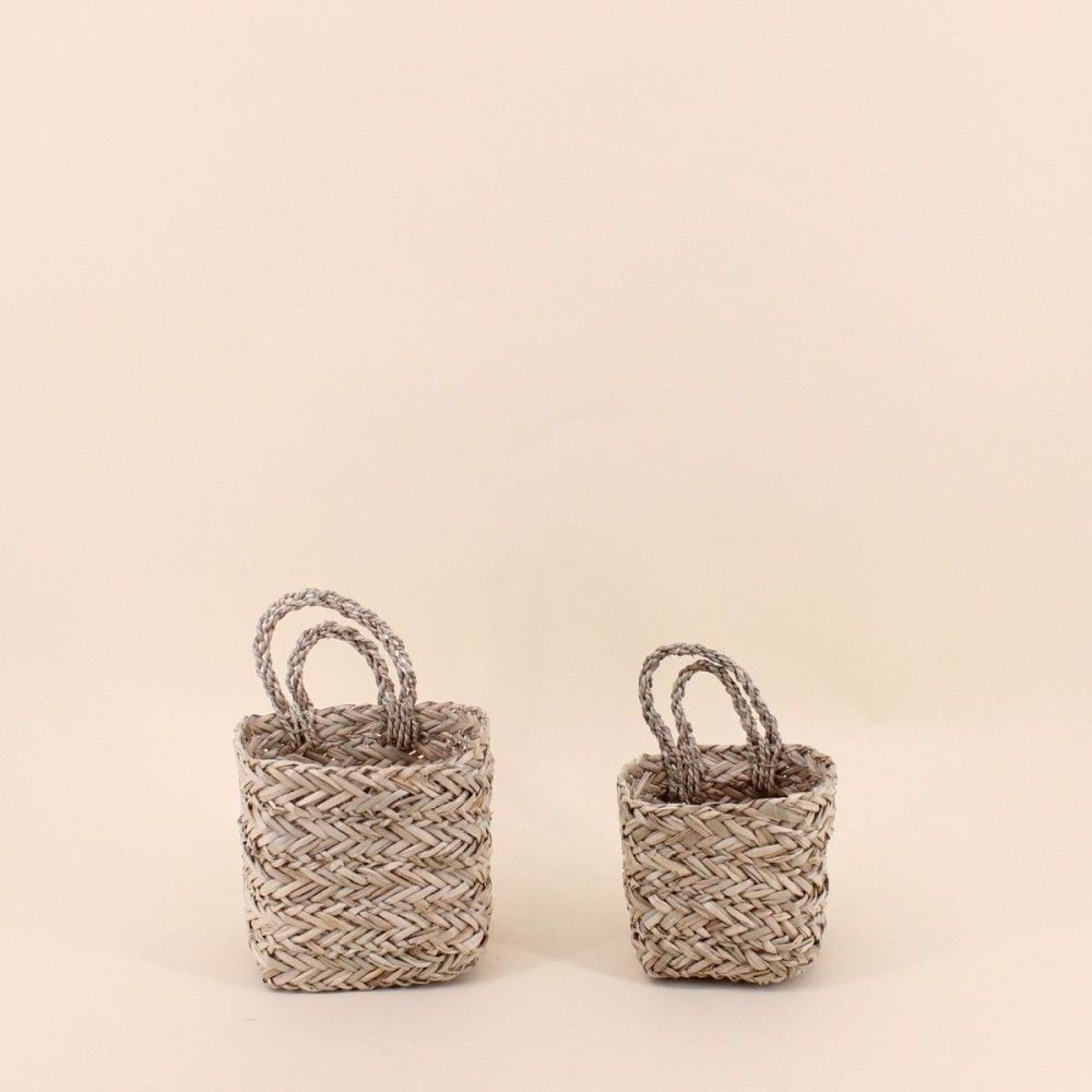 Lot de 2 paniers en fibres naturelles