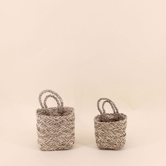 Lot de 2 paniers en fibres naturelles