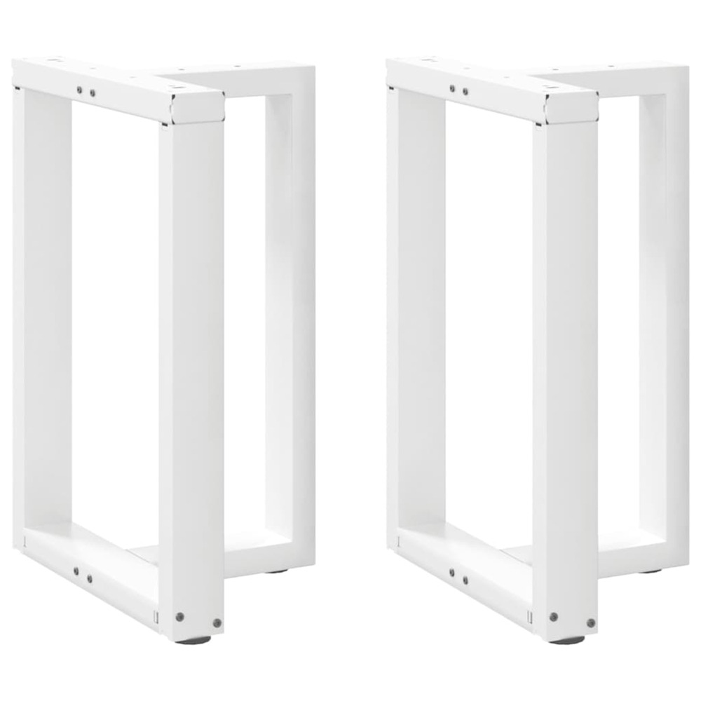 Pieds de table à manger en t 2 pièces blanc 50 x 35 x (72-73) cm acier
