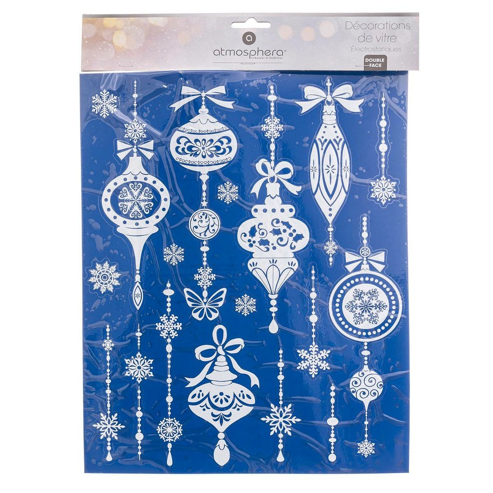 Décovitre boule de noël blanche 30x42cm