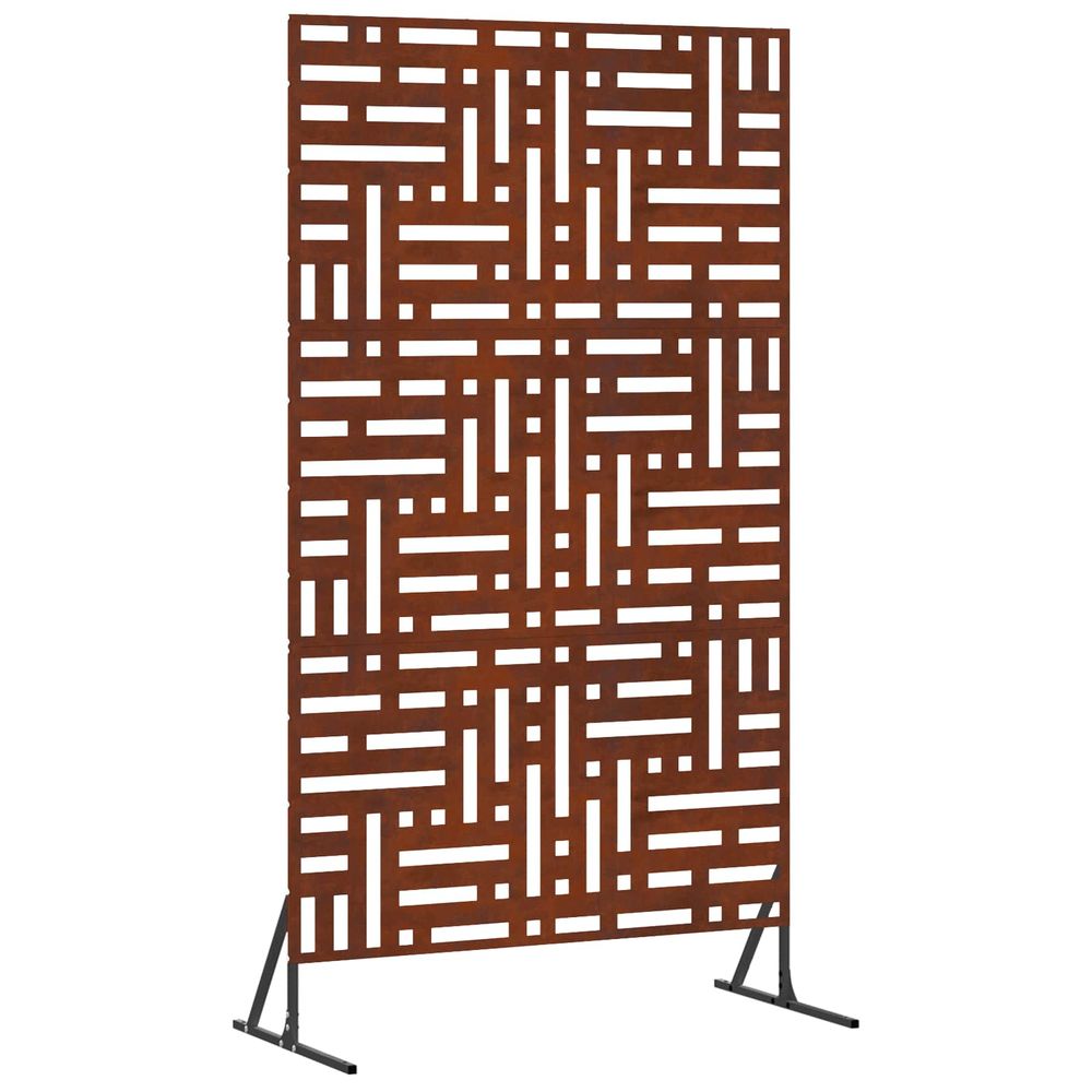 Écran de confidentialité 100 x 50 x 180 cm acier patiné rouillé