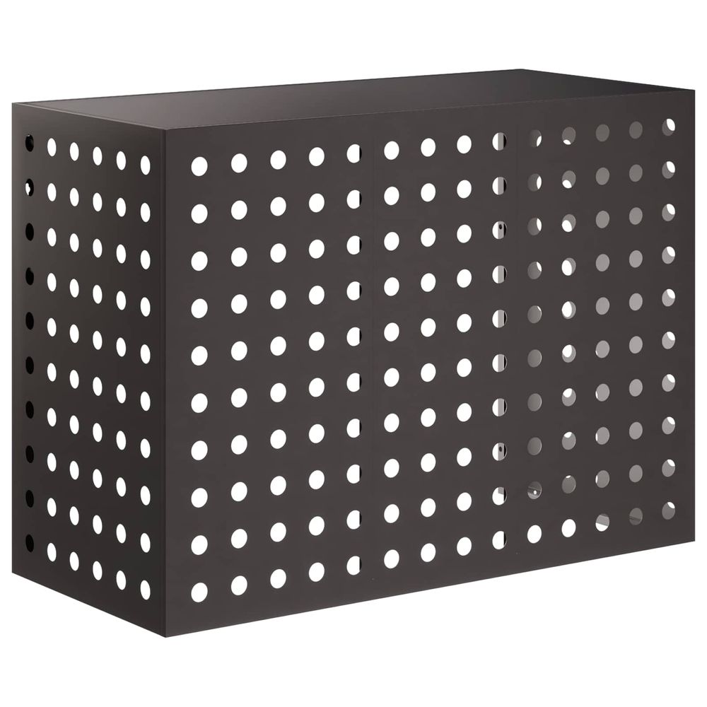 Housse de climatiseur noir 110 x 50 x 80 cm acier