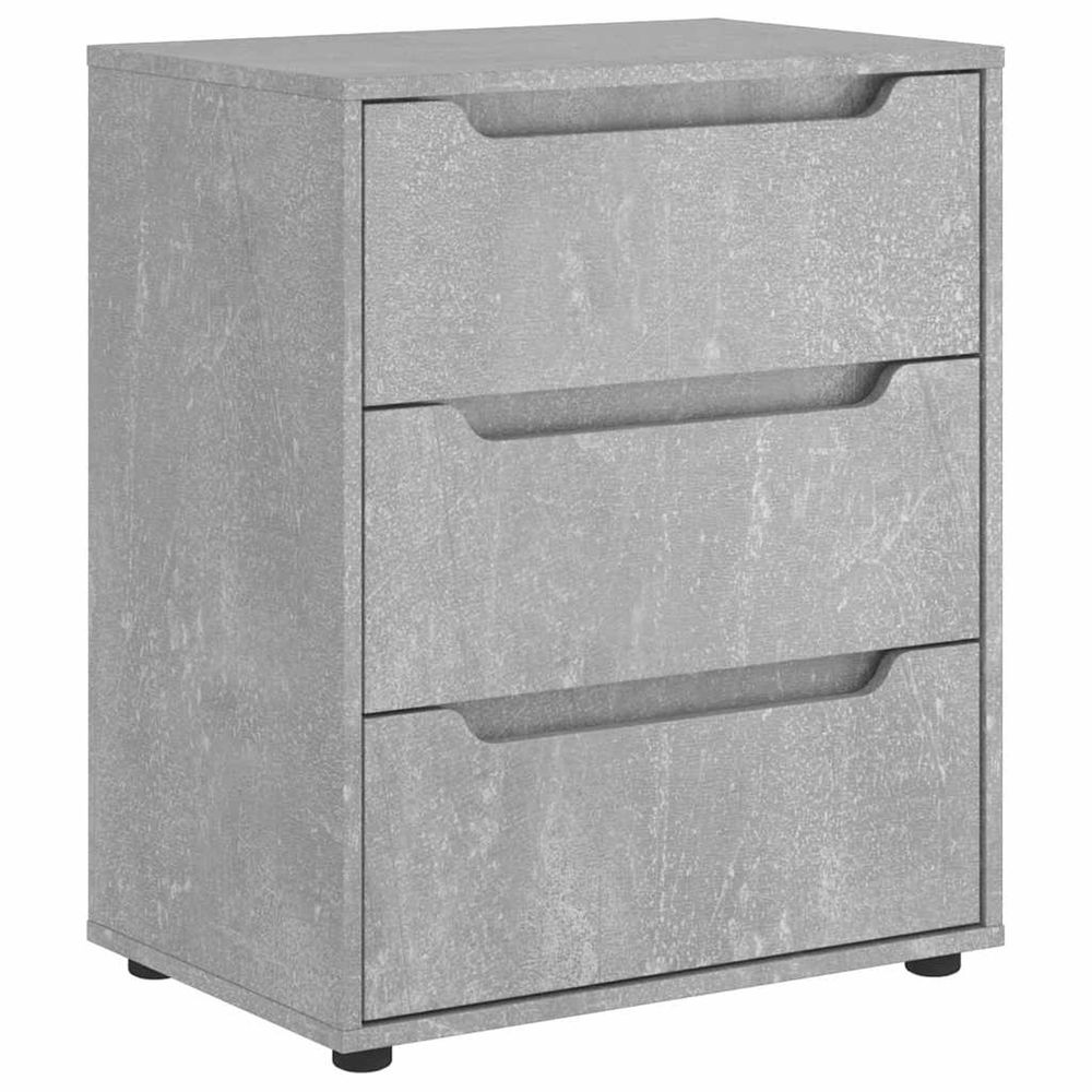 Buffet visnes gris béton 60x40x73 cm bois d'ingénierie
