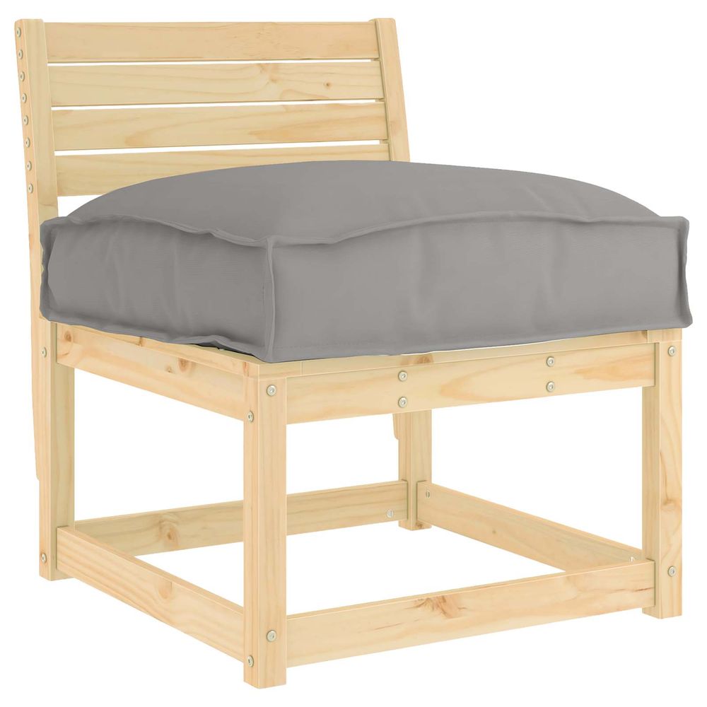 Coussin tissu oxford gris 50 x 50 x 12 cm