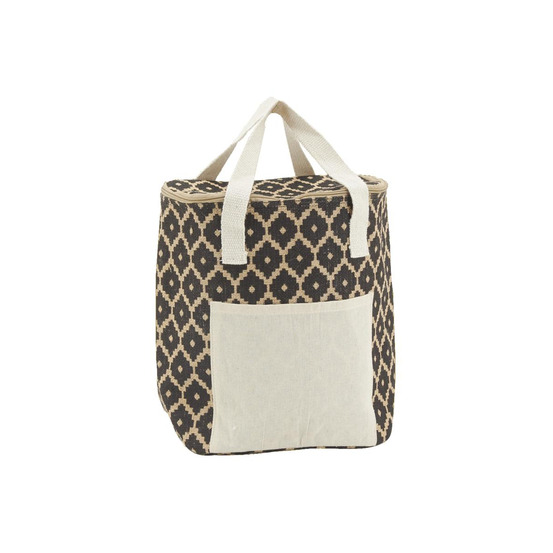 Sac lunch isotherme en jute diamant 25x15x29