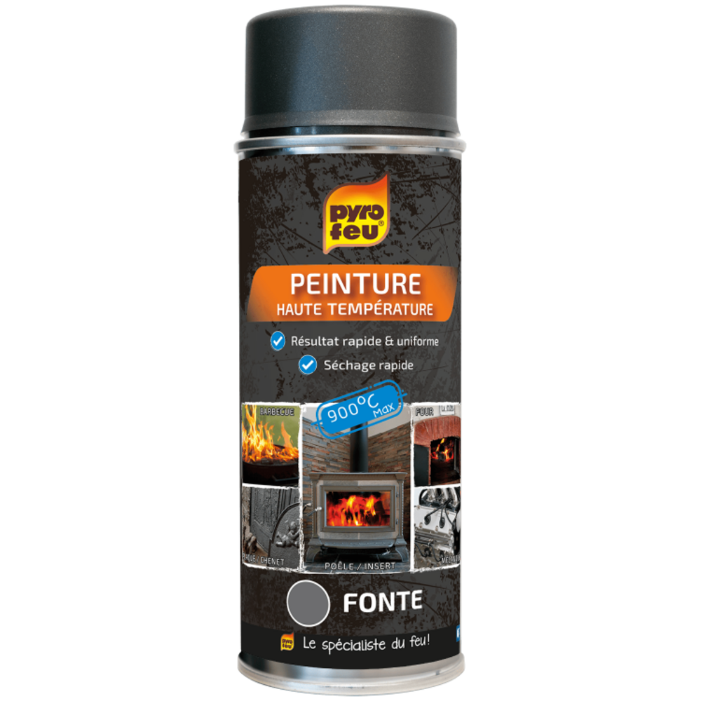 Peinture thermique 900° fonte aérosol 400 ml