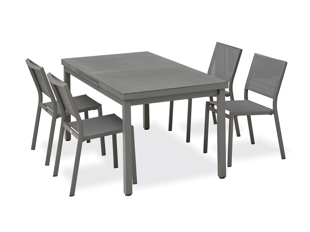 Ensemble repas dania 4 places en aluminium
