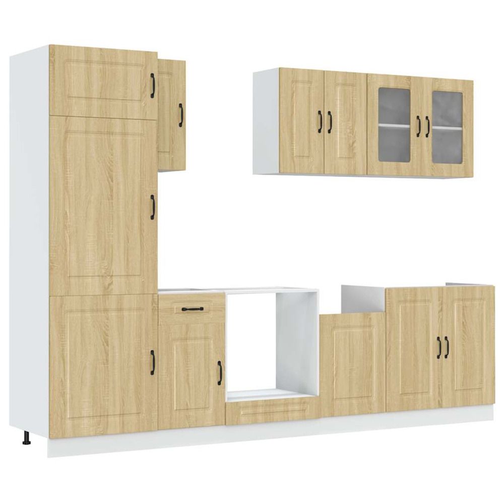 Ensemble d'armoires de cuisine 8 pcs kalmar bois d'ingénierie
