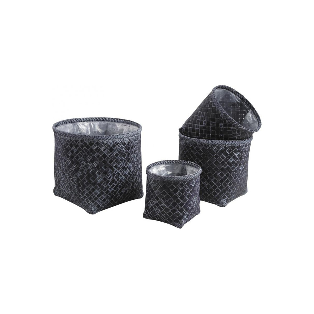 Cache-pot en palmier (lot de 4)