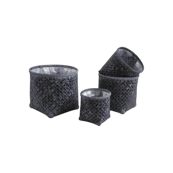 Cache-pot en palmier (lot de 4)