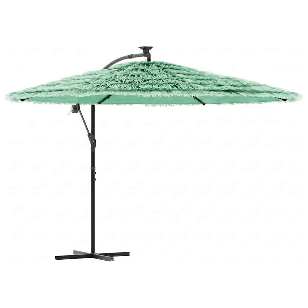 Parasol de jardin avec mât en acier vert 269x269x235 cm