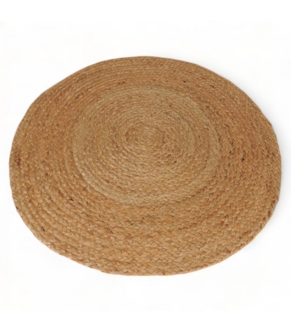 Tapis rond en jute naturel, d80cm - 69002 atout ciel