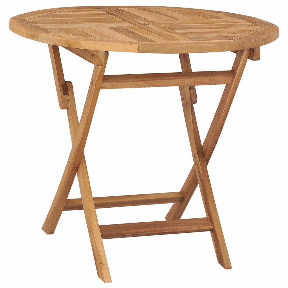 Table pliable de jardin 85x76 cm bois de teck solide