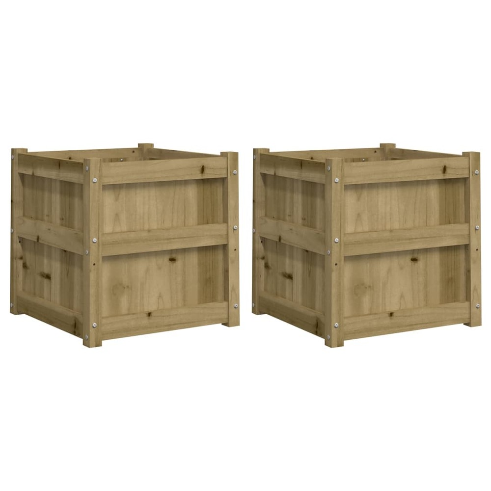 Jardinières 2 pcs bois de pin imprégné
