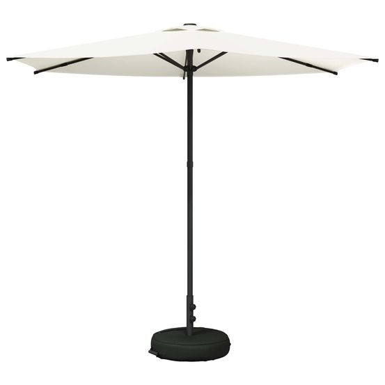 Parasol de jardin avec base 270 x 270 cm polyester