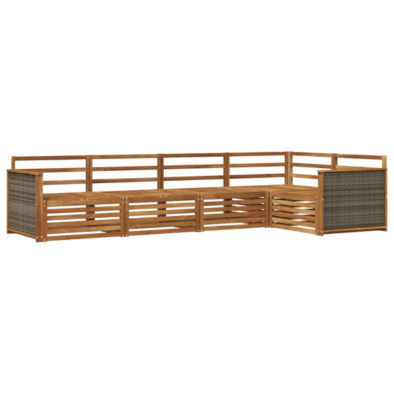 Ensemble de canapés d'extérieur 5 pcs naturel