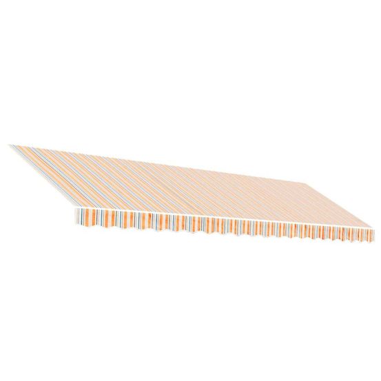 Tissu de remplacement pour auvent orange et bleu 480x345 cm polyester
