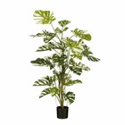 Mica decorations plante artificielle monstera - 120x120x140 cm - polyester - vert
