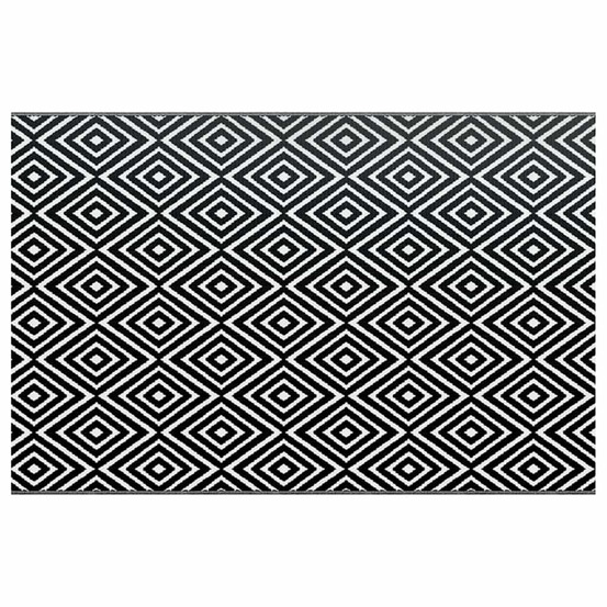 Tapis d'extérieur arakil blanc et noir 190x290 cm pp