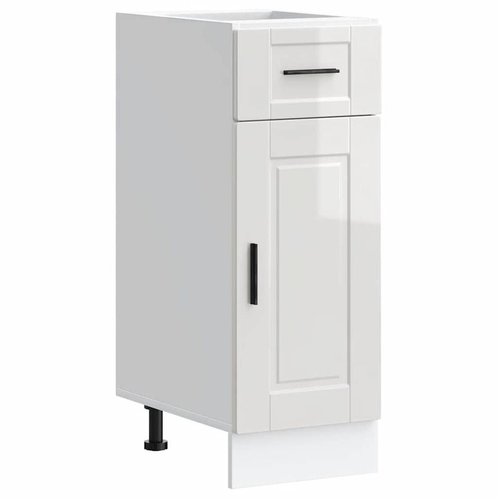 Armoire de cuisine porto blanc brillant bois ingénierie