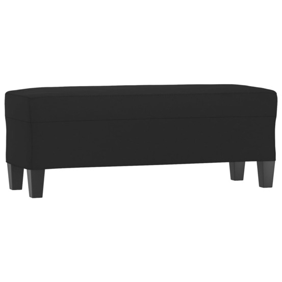 Banc noir 100x35x41 cm tissu microfibre