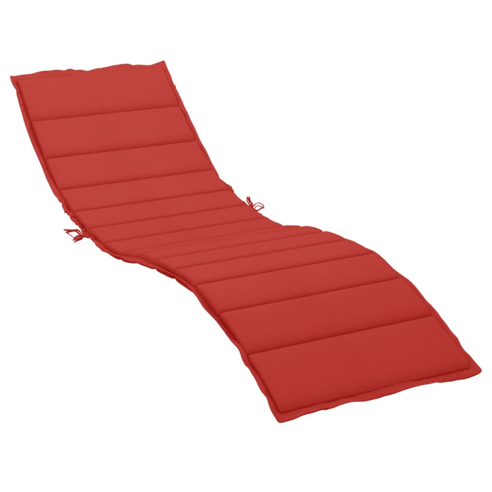 Coussin de chaise longue rouge 200x70x3 cm tissu oxford
