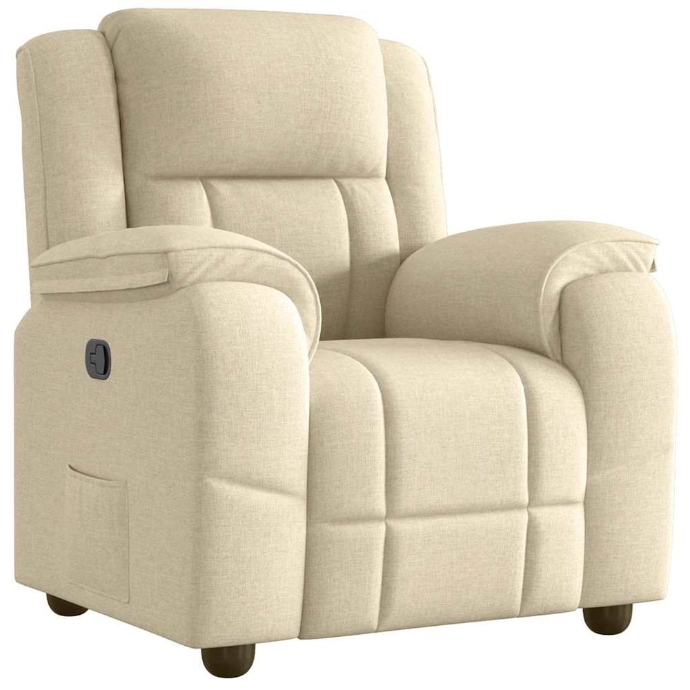 Fauteuil inclinable crème tissu